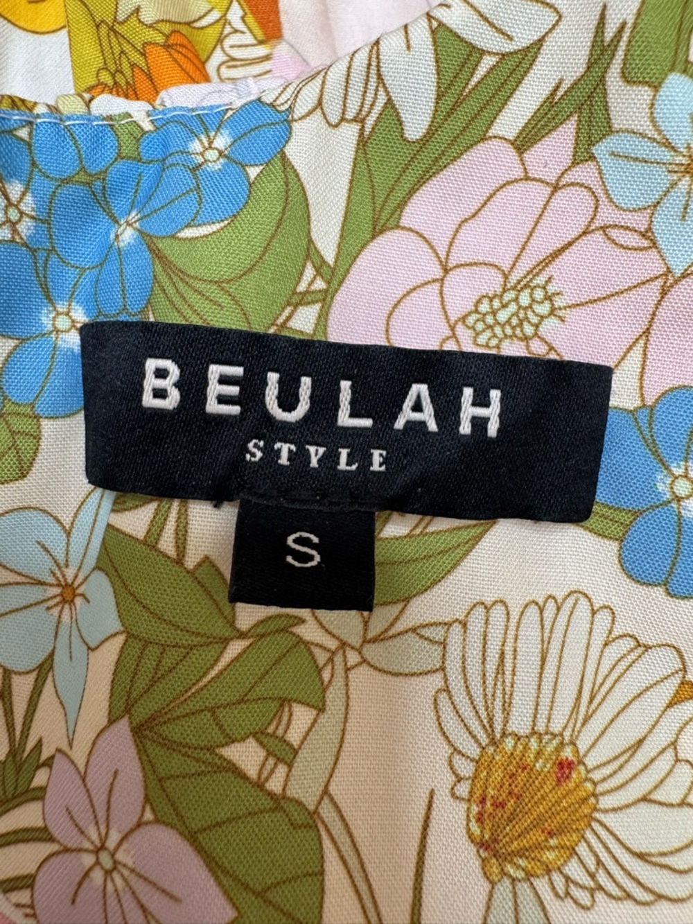 Beulah Style Melody Floral Print Tiered Ruffle Pleated Midi Dress Small $231 - Picture 10 of 15
